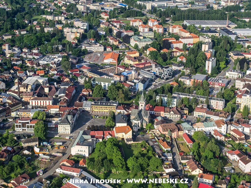 Letecký snímek Humpolce
