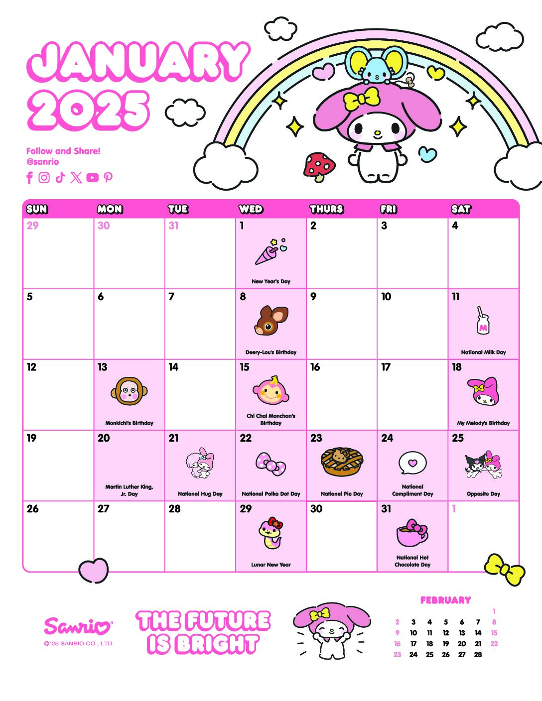 sanrio calendar