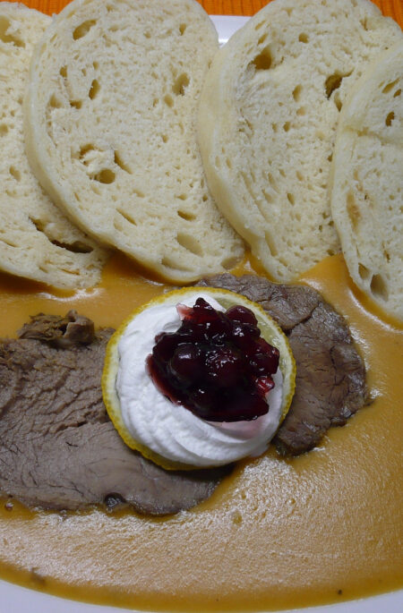 Sirloin on creme sauce